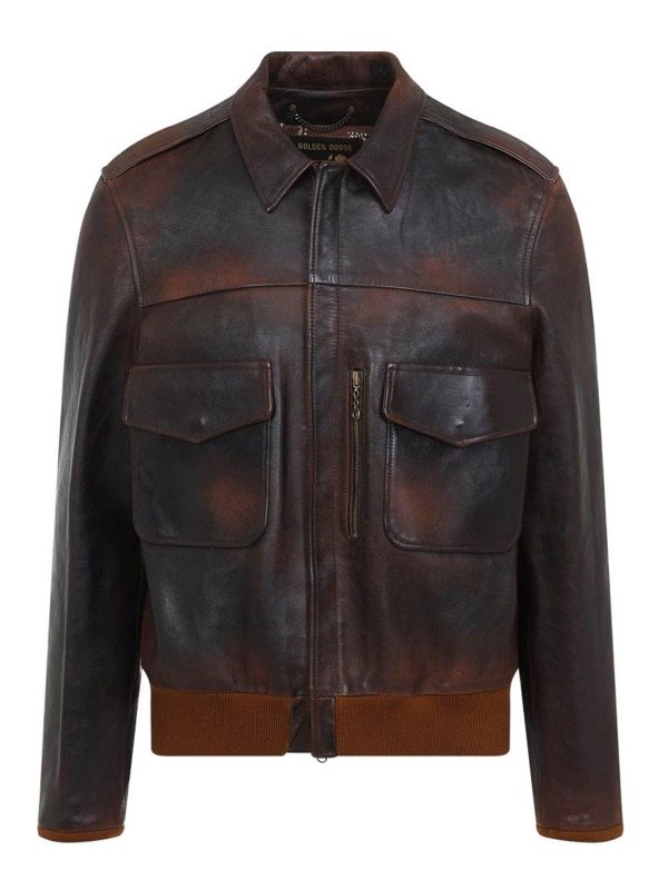 GOLDEN GOOSE: Bomberjacken - Bomberjacke - Braun
