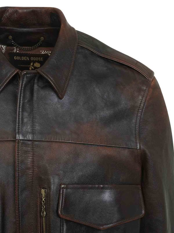 The Best Shops GOLDEN GOOSE: Bomberjacken - Bomberjacke - Braun