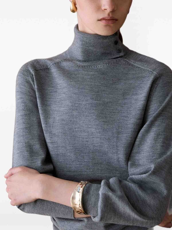 Strickpullover mit Rundhalsausschnitt shop online Rundhalspullover - Grau