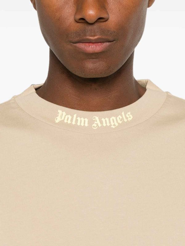 Rundhalspullover - Beige shop online: Palm Angels