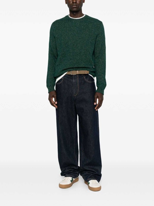 クルーネック - 緑 shop online: SCAGLIONE