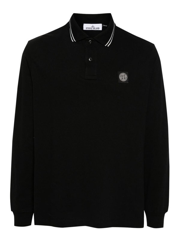 STONE ISLAND: ポロシャツ - ポロシャツ - 黒