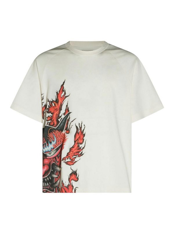 Y-3: Camisetas - Camiseta - Blanco