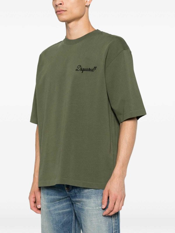 The Best Shops DSQUARED2: Strickpullover mit Rundhalsausschnitt - Rundhalspullover - Grün