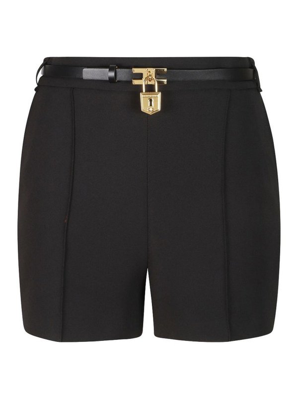ELISABETTA FRANCHI: トラウザーショーツ - ショートパンツ - 黒