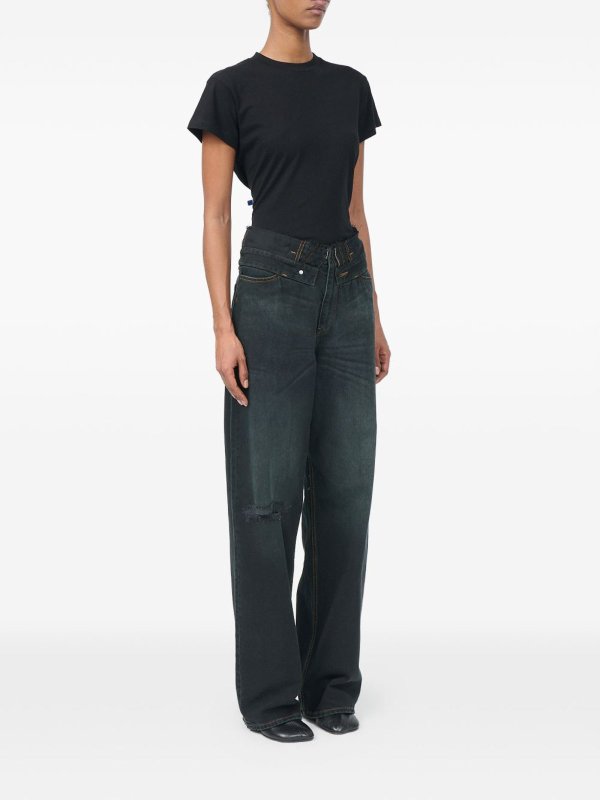 The Best Shops MM6 MAISON MARGIELA: ストレートジーンズ - ストレートジーンズ - ブルー