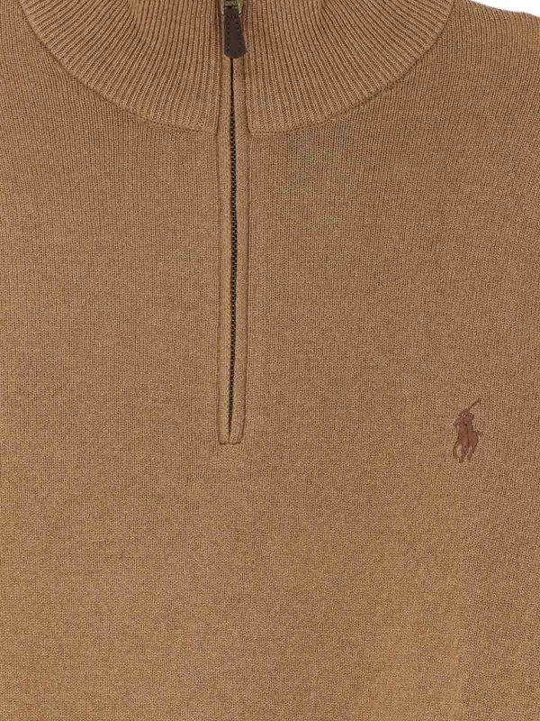 The Best Shops POLO RALPH LAUREN: Strickpullover mit Rundhalsausschnitt - Rundhalspullover - Camel