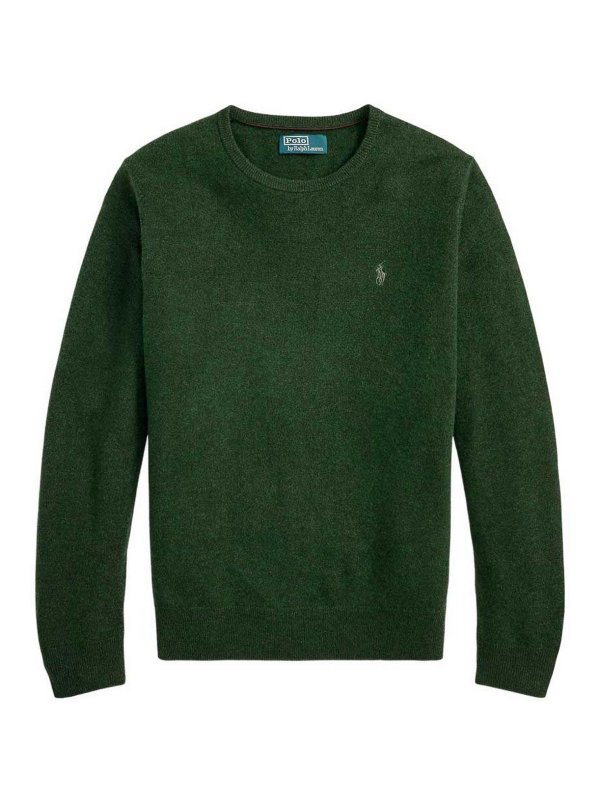 POLO RALPH LAUREN: Strickpullover mit Rundhalsausschnitt - Rundhalspullover - Grün