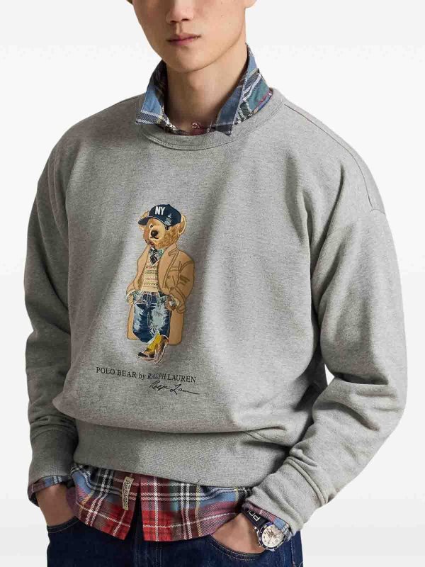 The Best Shops POLO RALPH LAUREN: Strickpullover mit Rundhalsausschnitt - Rundhalspullover - Grau