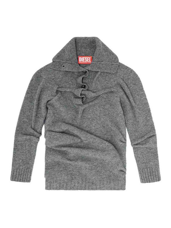 DIESEL: クルーネック - クルーネック - グレー