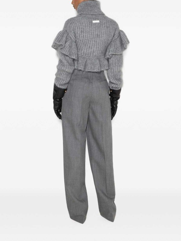 ELISABETTA FRANCHI: Strickpullover mit Rundhalsausschnitt online - Rundhalspullover - Grau