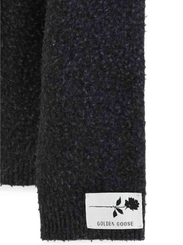 GOLDEN GOOSE: Strickpullover mit Rundhalsausschnitt online - Rundhalspullover - Grau