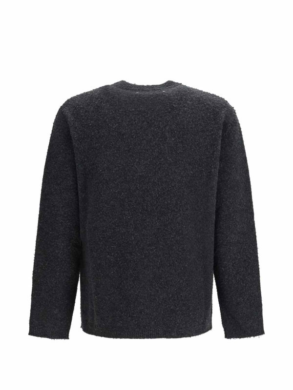 The Best Shops GOLDEN GOOSE: Strickpullover mit Rundhalsausschnitt - Rundhalspullover - Grau