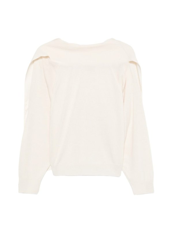 The Best Shops Semicouture: Pull col rond - Pull Col Rond - Blanc