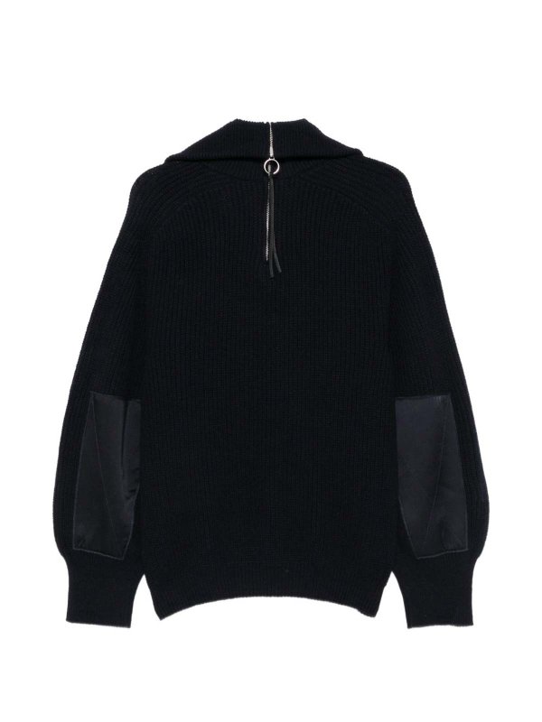 The Best Shops Semicouture: Strickpullover mit Rundhalsausschnitt - Rundhalspullover - Blau