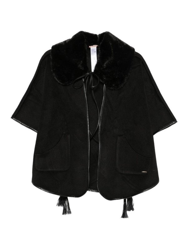 TWINSET: Pelz und Shearling - Pelz - Schwarz