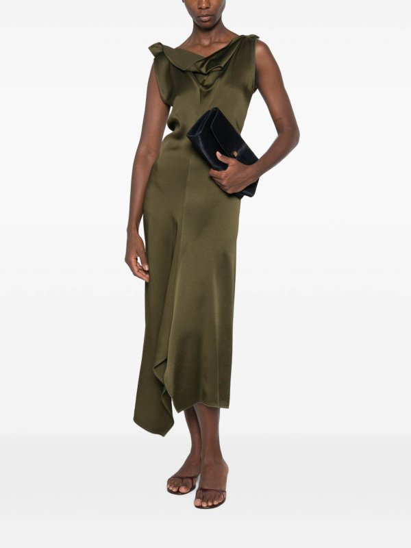VICTORIA BECKHAM: Knielange Kleider online - Knielanges Kleid - Grün