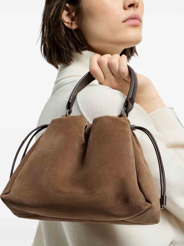 BRUNELLO CUCINELLI: バケットバッグ online - バケットバッグ - ブラウン
