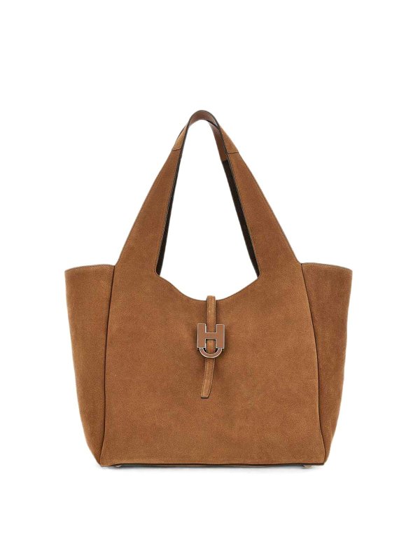 HOGAN: Sacs à main - Sac Cabas - Marron