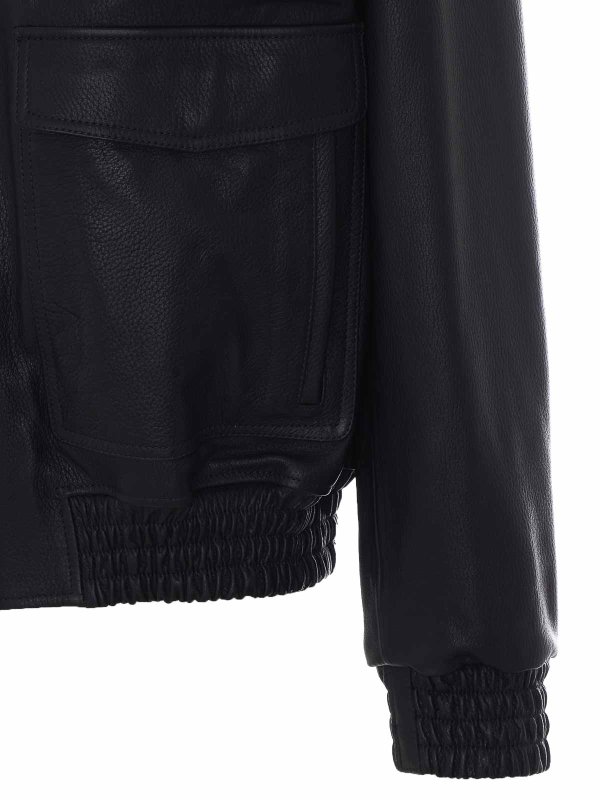 The Best Shops ARMA: leather jacket - Black Bari Leather Jacket