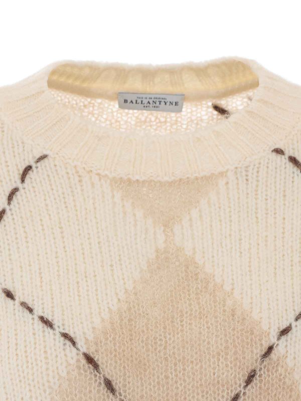 クルーネック - ベージュ shop online: BALLANTYNE