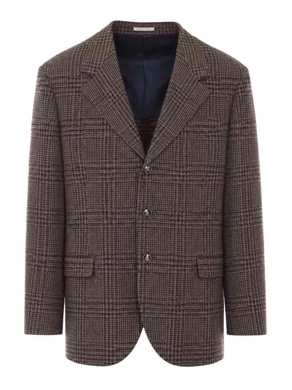 BRUNELLO CUCINELLI: ブレザー - ブレザー - ブラウン