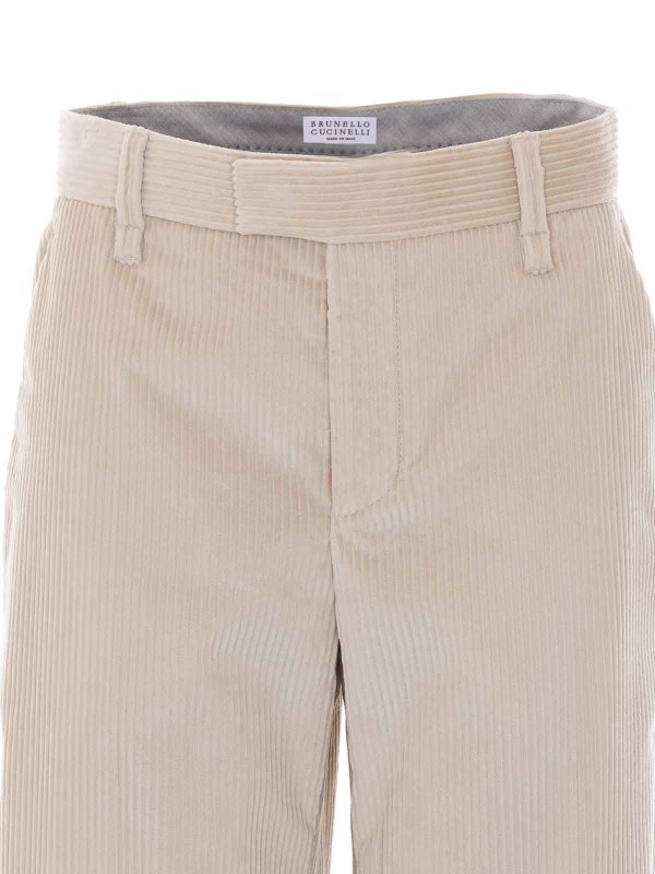 カジュアルパンツ - 白 shop online: BRUNELLO CUCINELLI