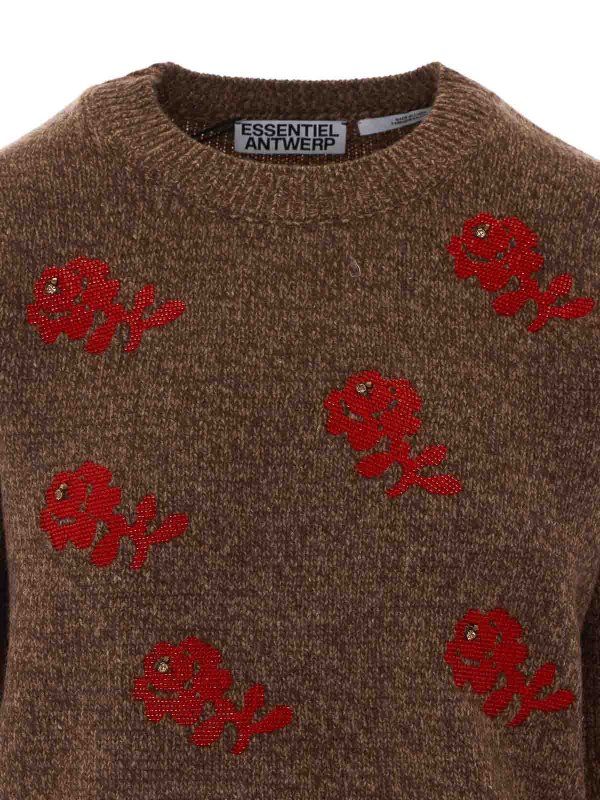 クルーネック - ベージュ shop online: ESSENTIEL ANTWERP