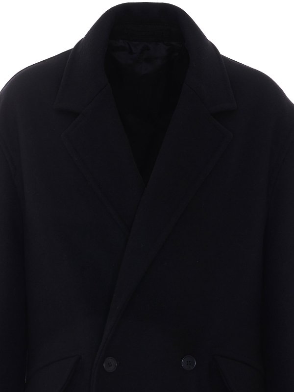 膝丈コート - 黒 shop online: LANVIN