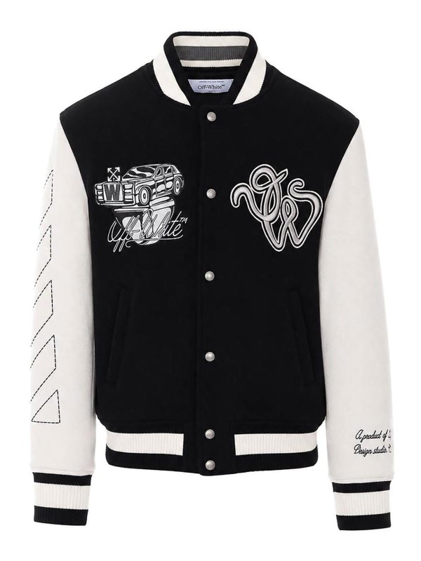 OFF-WHITE: ボンバージャケット - ボンバージャケット - 黒
