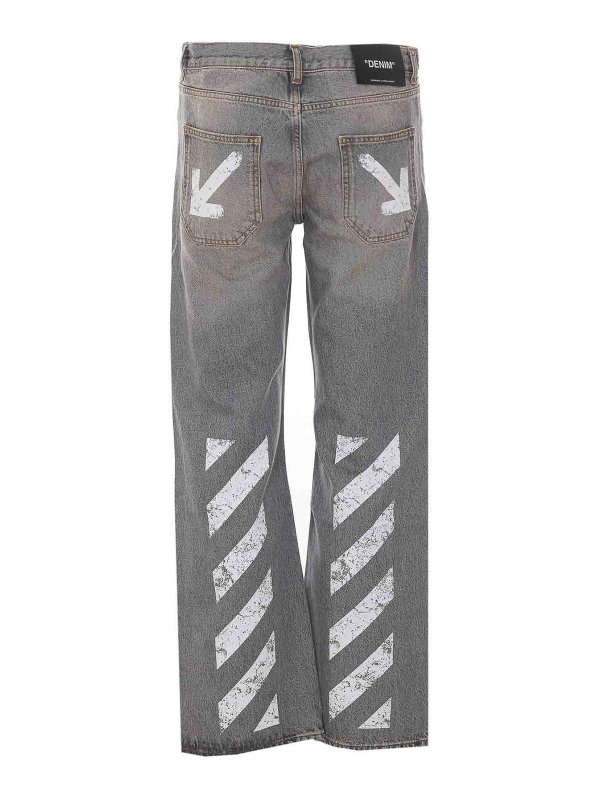 OFF-WHITE: Jeans Rectos online - Vaqueros Rectos - Gris