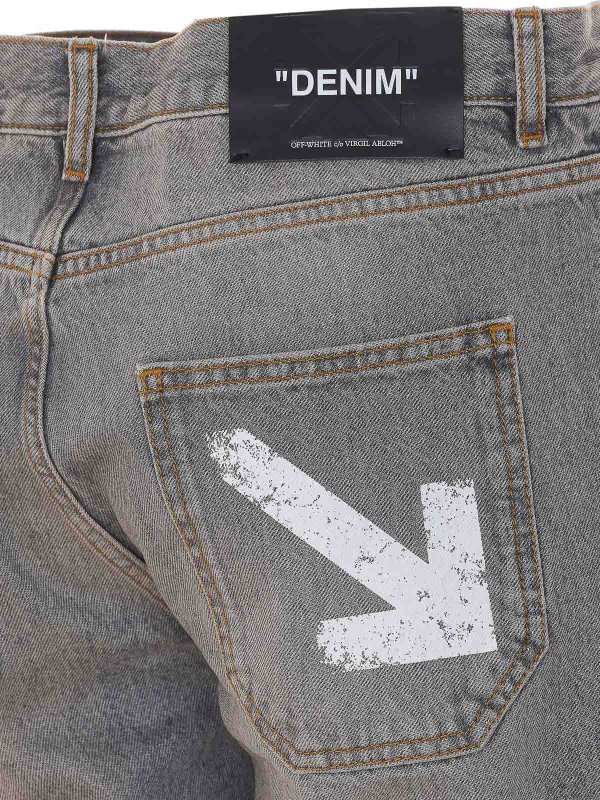 The Best Shops OFF-WHITE: Jeans Rectos - Vaqueros Rectos - Gris