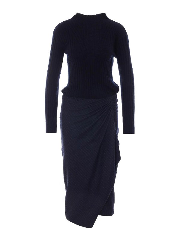 Pinko: Col roulé & Col polo - Pull Col Roulé - Bleu