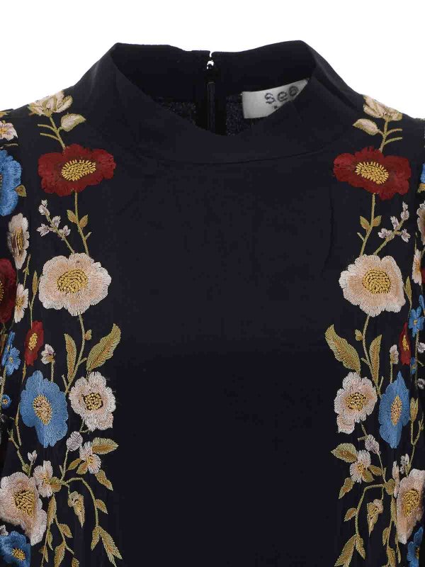 膝丈ドレス - 黒 shop online: SEA NEW YORK