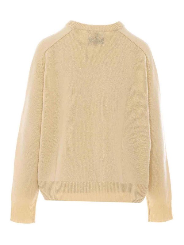 SOFT GOAT: Strickpullover mit Rundhalsausschnitt online - Rundhalspullover - Weiß