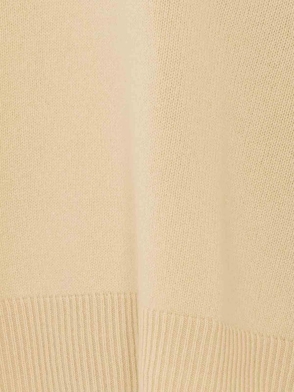 The Best Shops SOFT GOAT: Strickpullover mit Rundhalsausschnitt - Rundhalspullover - Weiß