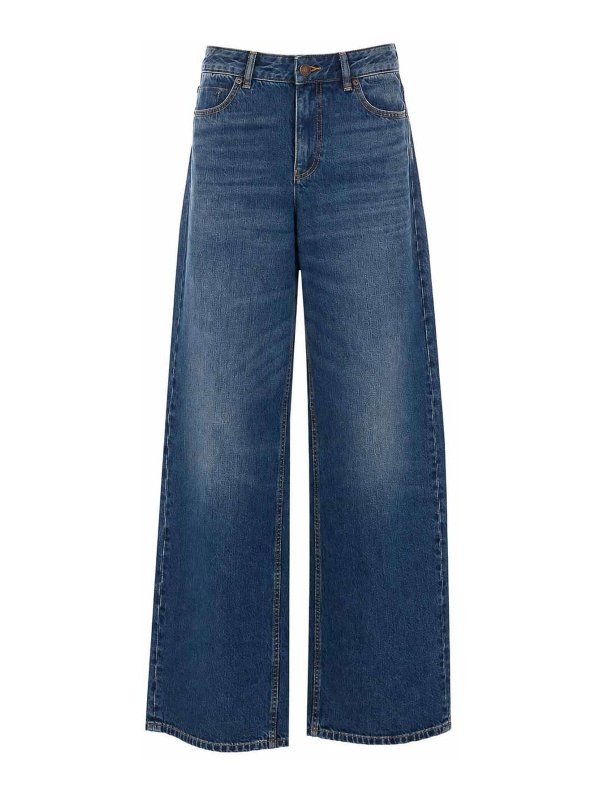 TORY BURCH: Jeans Rectos - Vaqueros Rectos - Azul