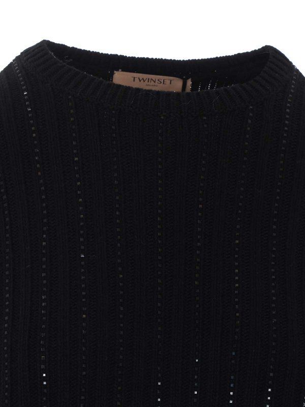 Rundhalspullover - Schwarz shop online: TWINSET