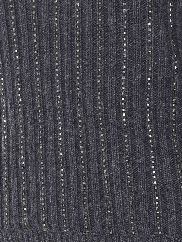 The Best Shops TWINSET: Strickpullover mit Rundhalsausschnitt - Rundhalspullover - Grau