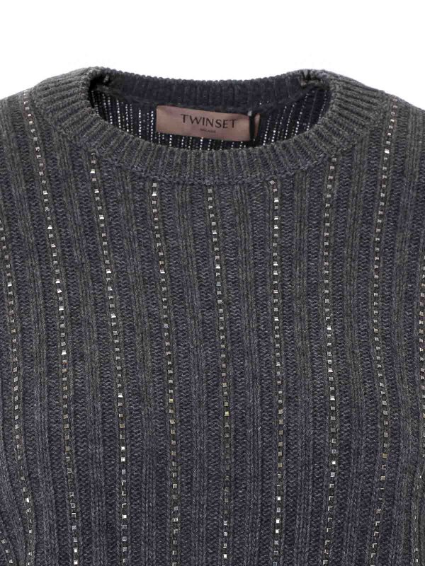 Rundhalspullover - Grau shop online: TWINSET