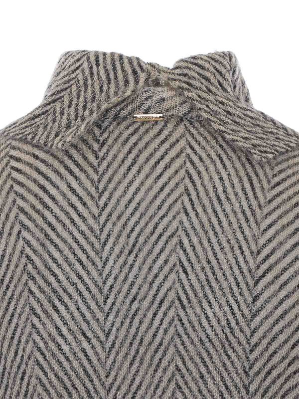 The Best Shops TWINSET: Strickpullover mit Rundhalsausschnitt - Rundhalspullover - Grau