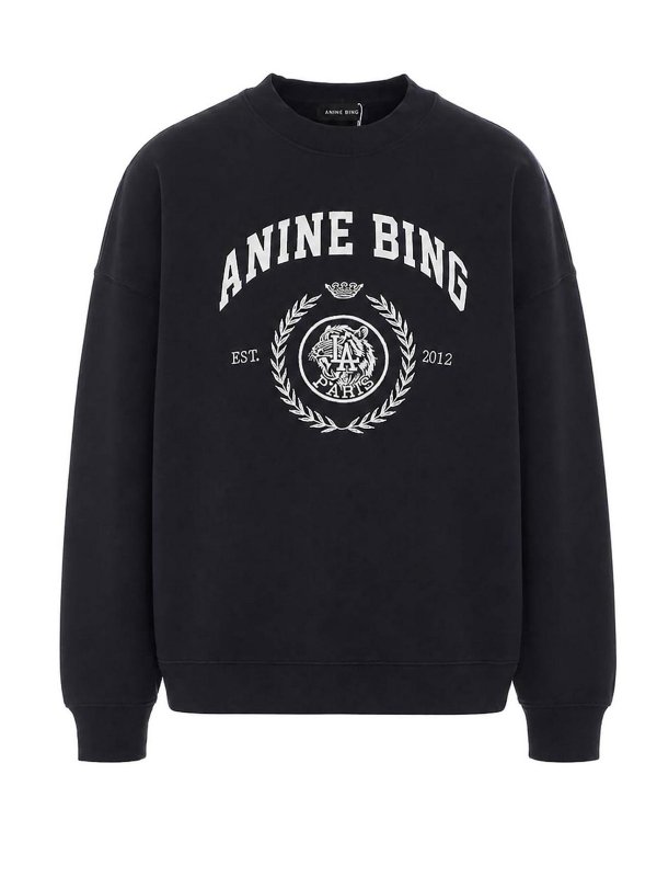 ANINE BING: スウェット＆セーター - スウェットシャツ/セーター - 黒
