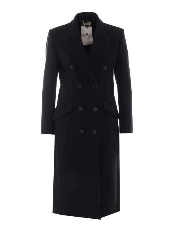 ELISABETTA FRANCHI: ニーレングスコート - 膝丈コート - 黒