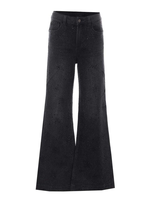 Liu Jo: Jeans Rectos - Vaqueros Rectos - Negro