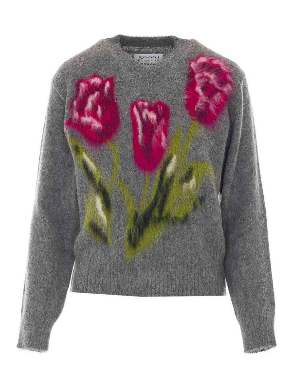 Maison Margiela: クルーネック - クルーネック - グレー