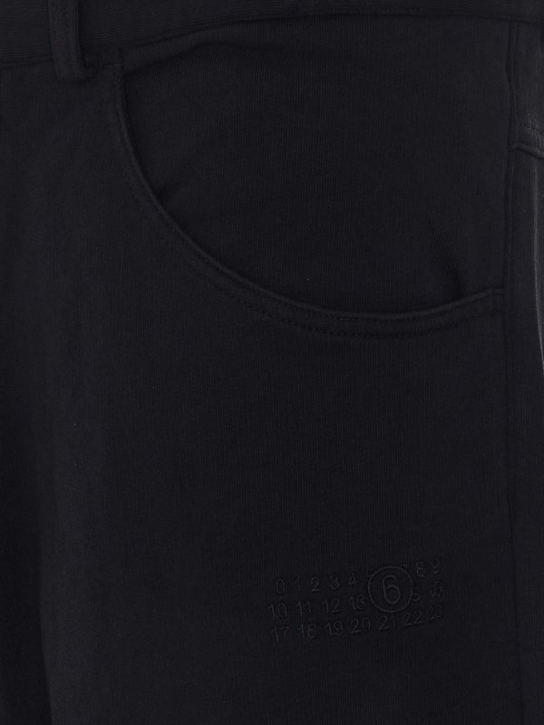 The Best Shops MM6 MAISON MARGIELA: スウェットパンツ - トラックスーツ ボトムス - 黒