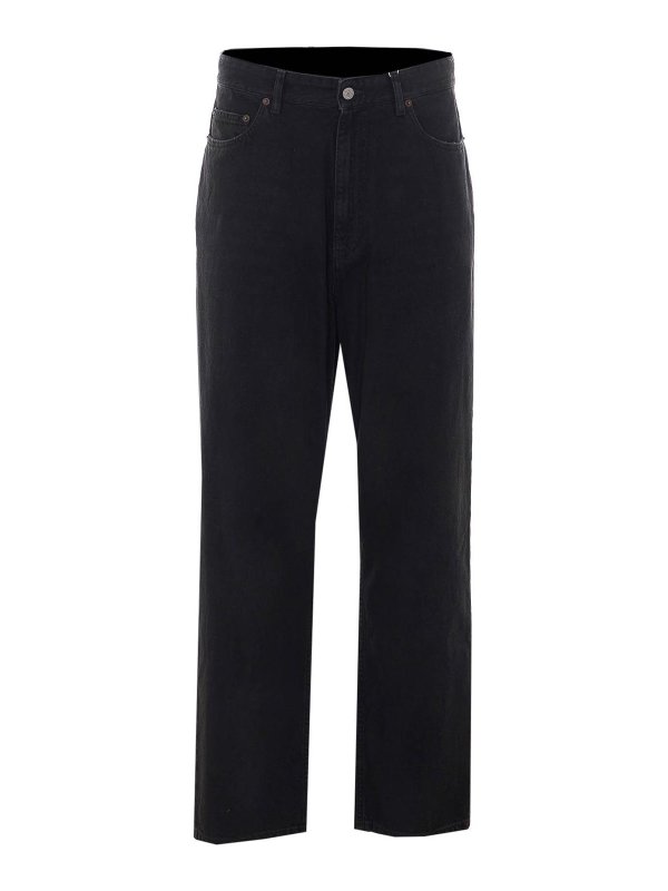 MM6 MAISON MARGIELA: ストレートジーンズ - ストレートジーンズ - 黒