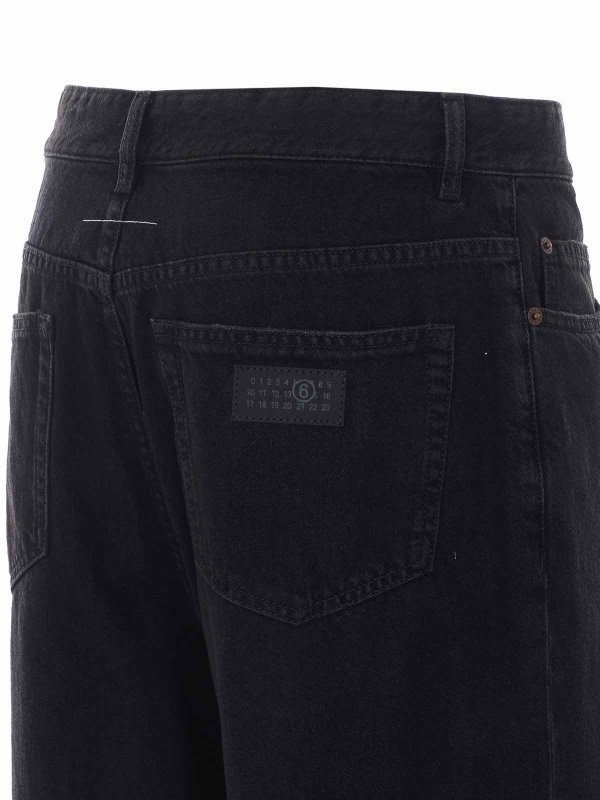 The Best Shops MM6 MAISON MARGIELA: ストレートジーンズ - ストレートジーンズ - 黒