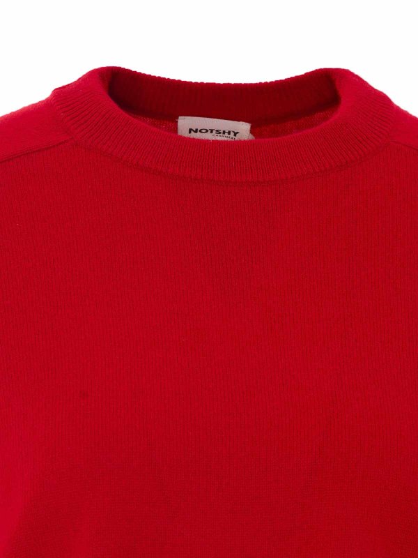 クルーネック - 赤 shop online: NOTSHY