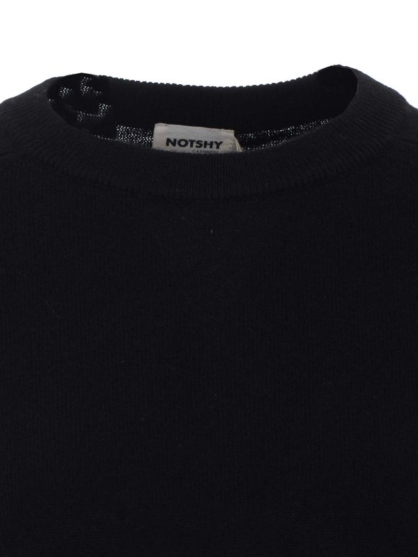 クルーネック - 黒 shop online: NOTSHY